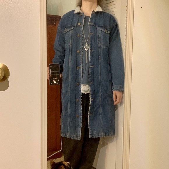 Mustard Seed Jackets & Coats Fabulous Warm Faux Shearling Lined Denim Jacket Poshmark